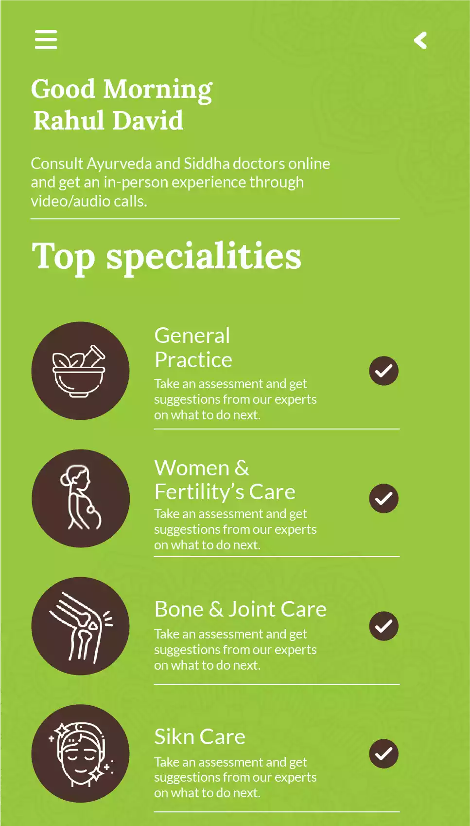 Top Specialities